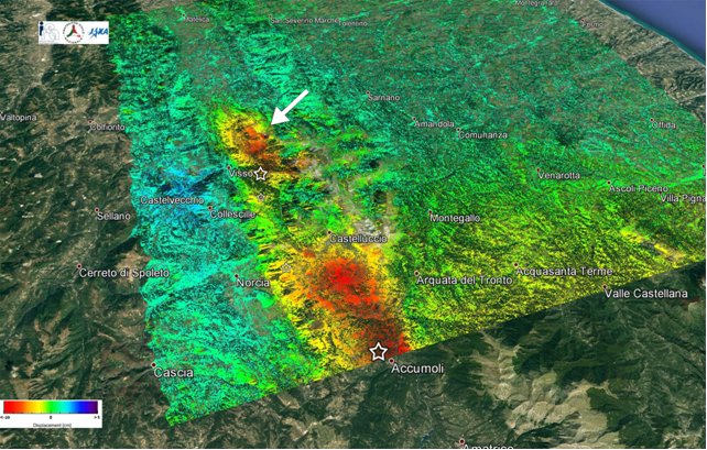 Rilevate le modificazioni del suolo dopo il terremoto del 26 ottobre