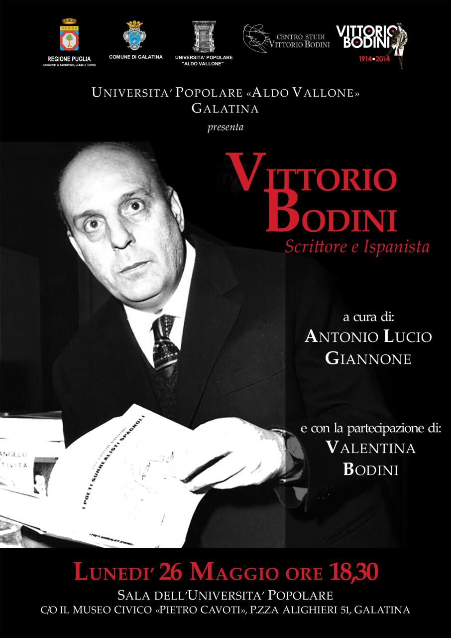 'Vittorio Bodini scrittore e ispanista' 'Vittorio Bodini scrittore e ispanista'