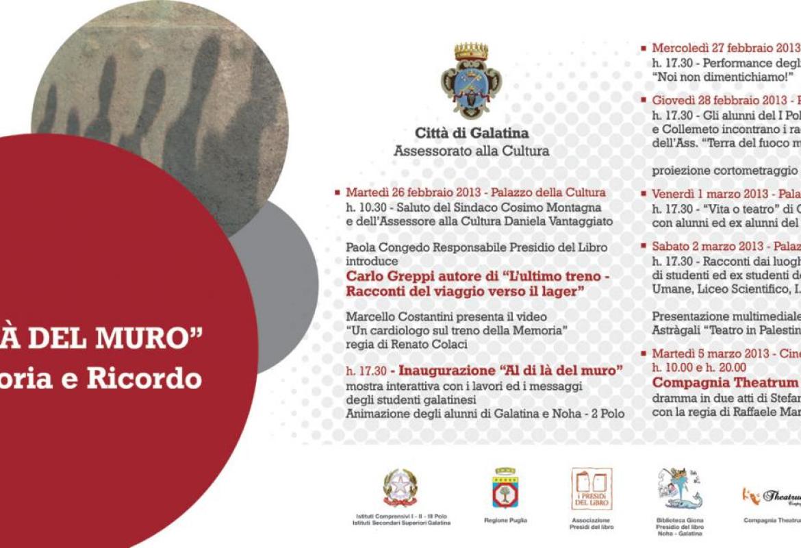 Il Prefetto il 26 a Galatina per 'Al di là del muro'