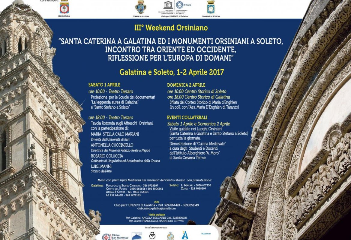 Galatina e Soleto verso il weekend orsiniano