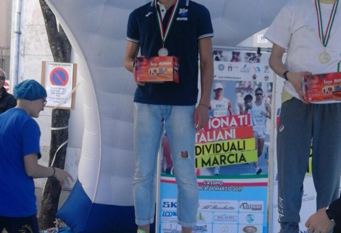 Diego Chirivì è vicecampione d'Italia sui 20 chilometri di marcia