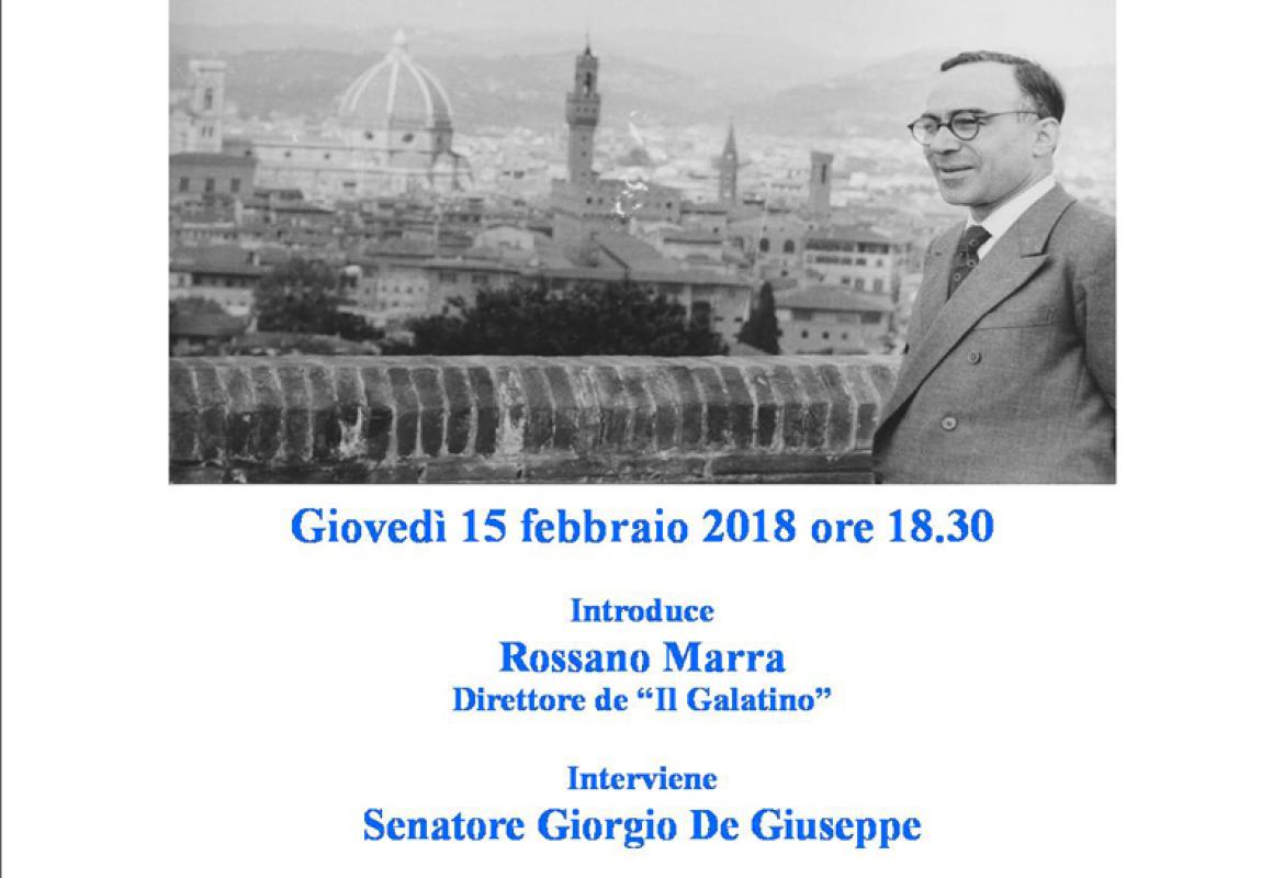 Giorgio La Pira, ne parla il senatore De Giuseppe nella Sala Pollio
