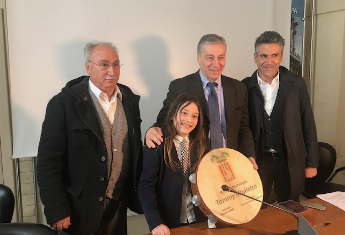 Tommy Miglietta premiato dalla Provincia