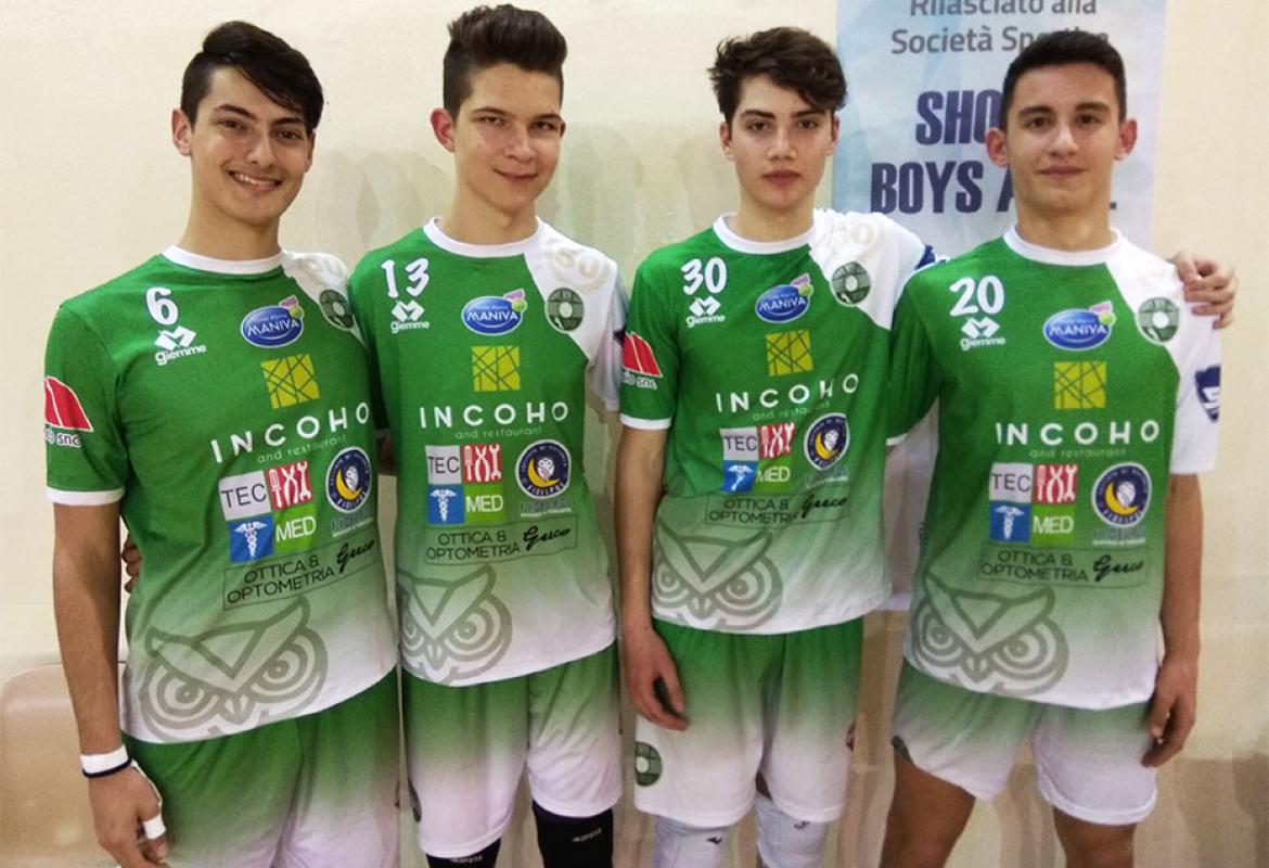 Tre allievi del vivaio con la Showy in serie C