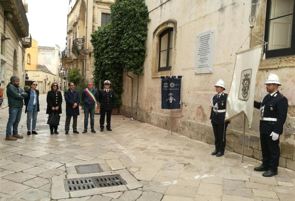 Nel marmo e in un libro i nomi dei tre galatinesi morti nel 1903 durante i moti di Cristo Risorto 