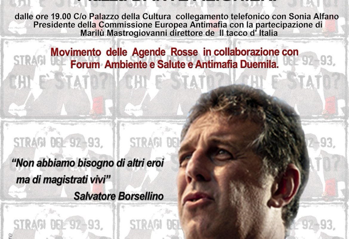 Sit-in per il magistrato Di Matteo