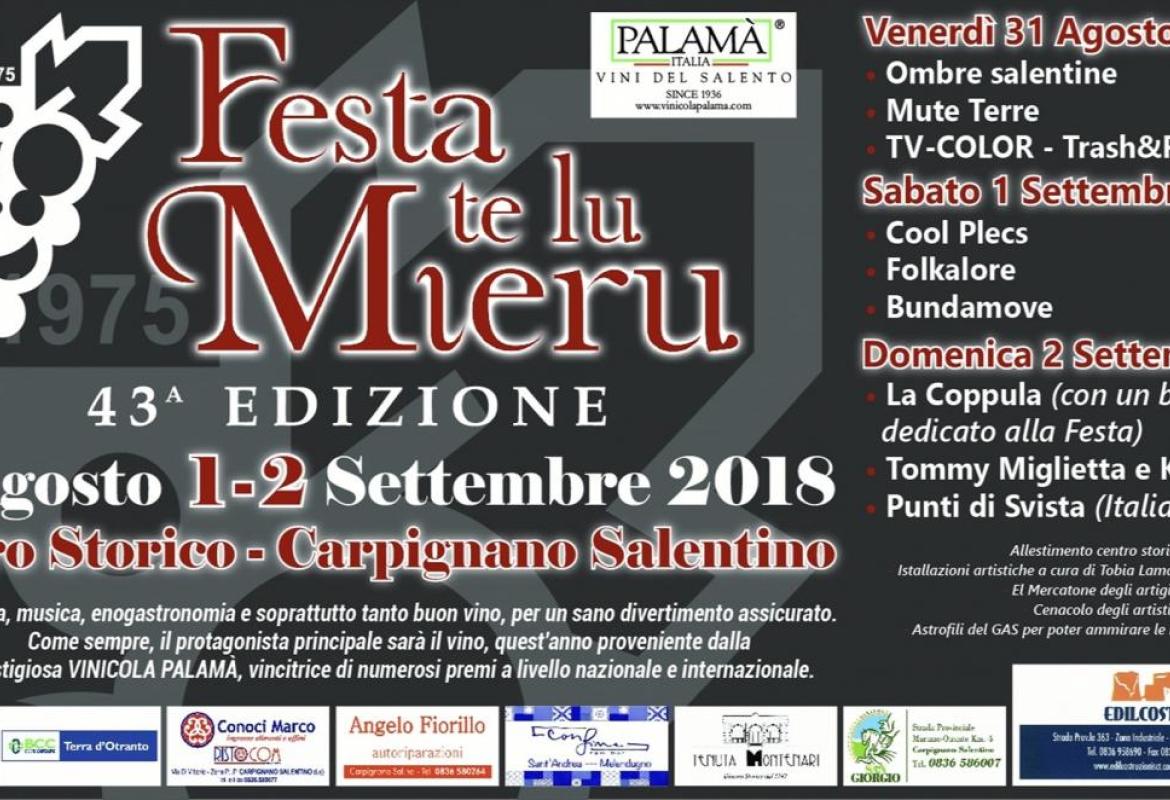 Festa te lu mieru 2018, tutte le novità