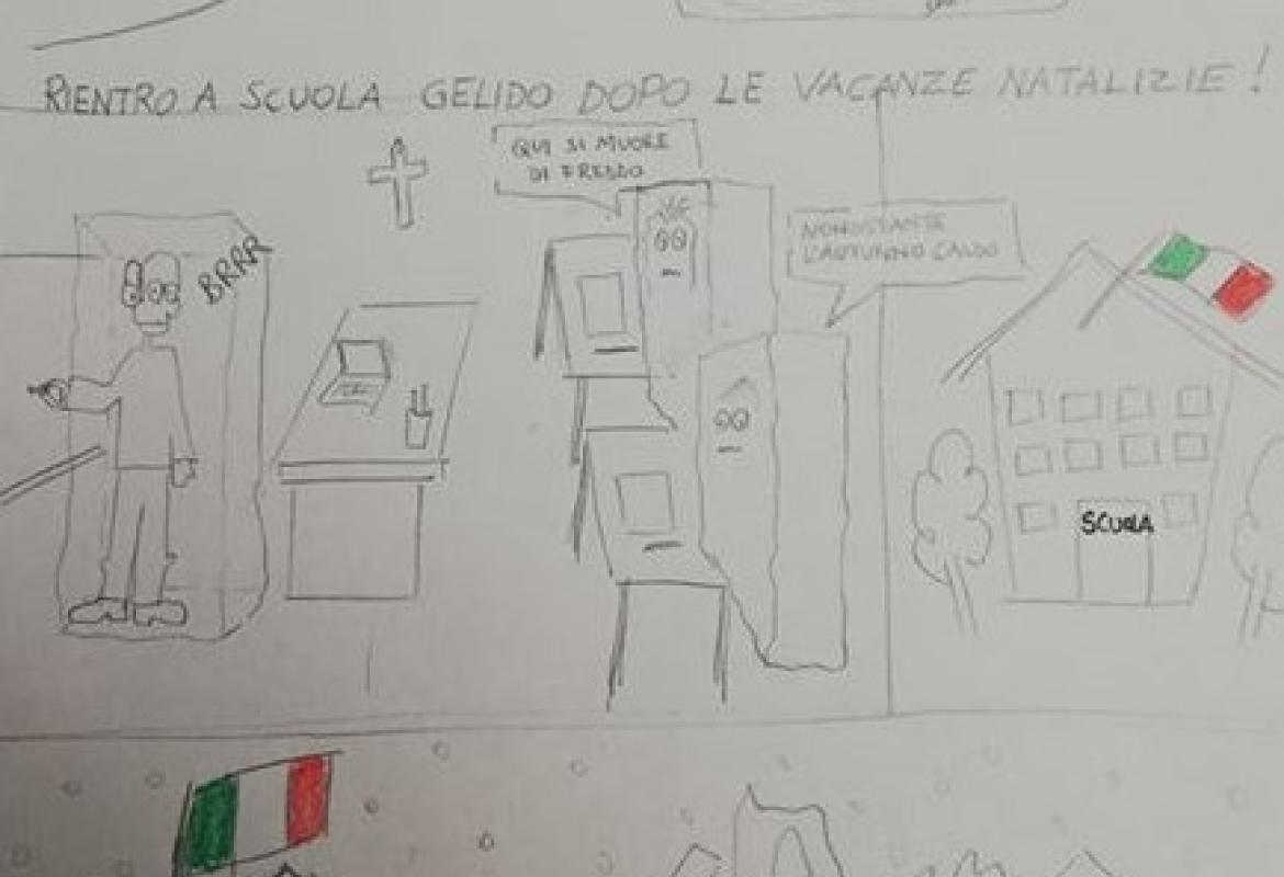 Scuola dell'infanzia al freddo al Polo 3