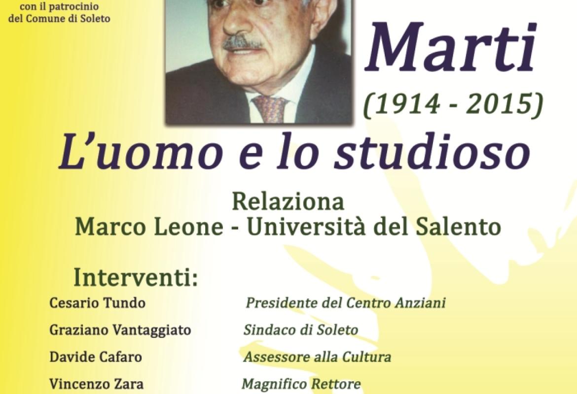 Mario Marti, l'uomo e lo studioso