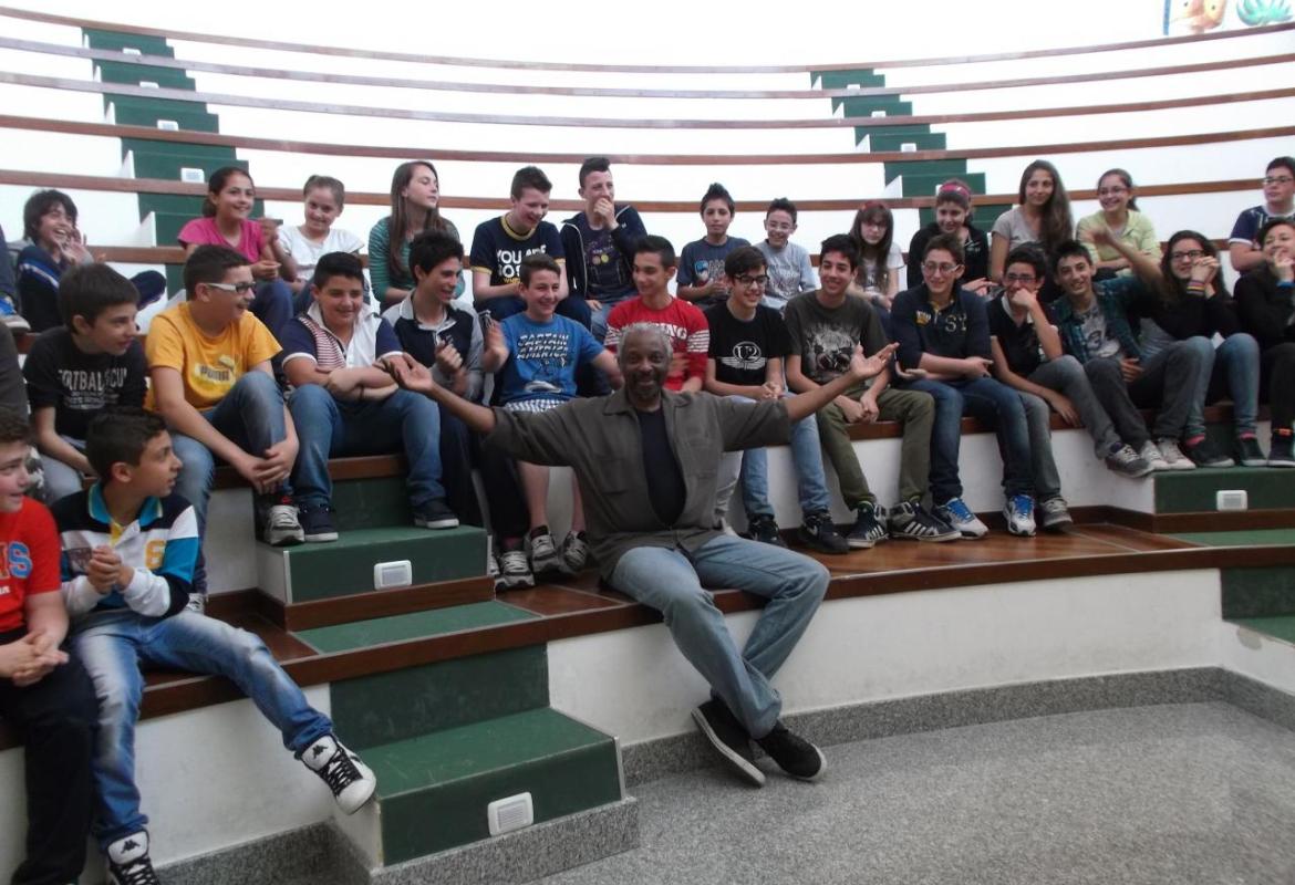 Carl Heyward con i ragazzi di Collemeto
