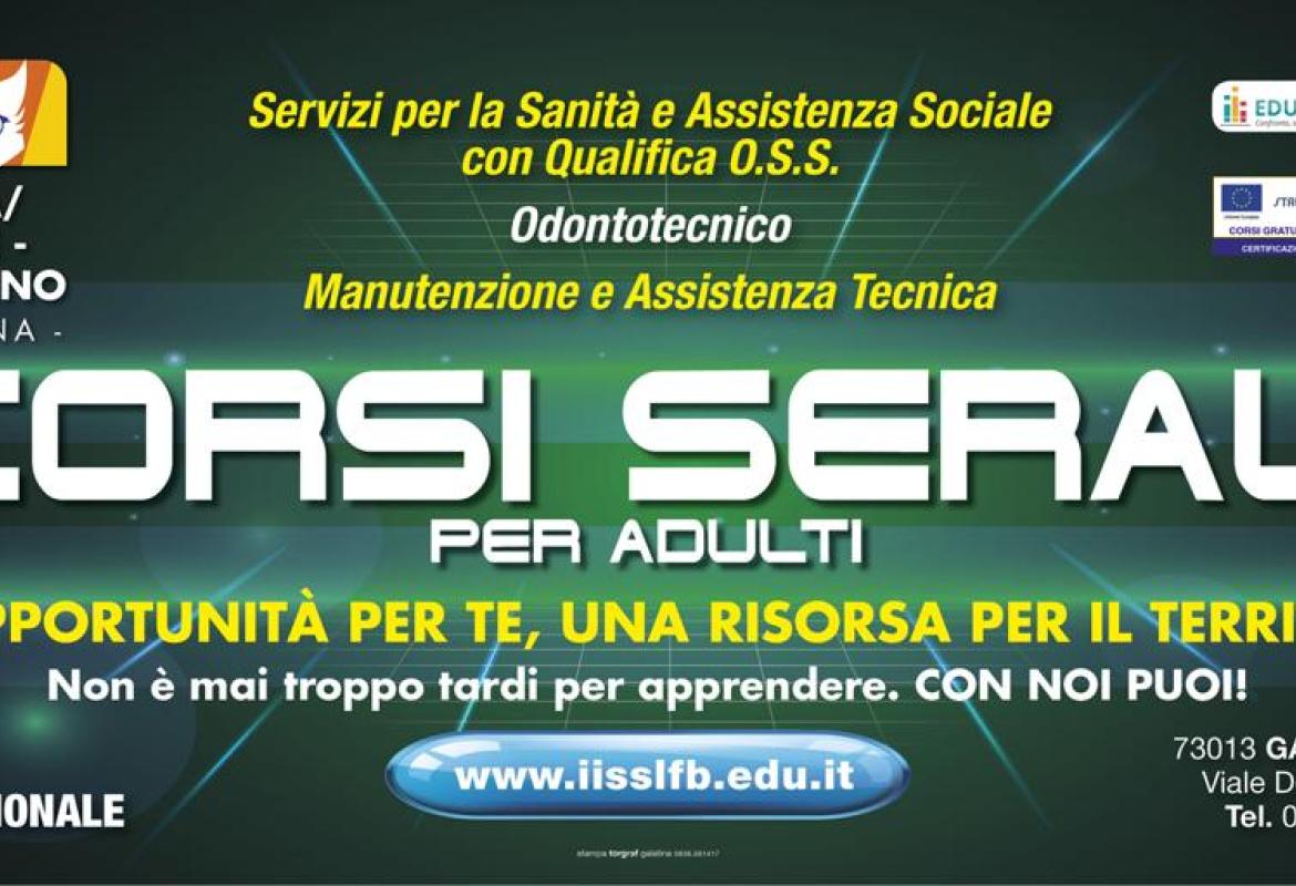 I corsi serali dell'IISS Laporta/Falcone e Borsellino