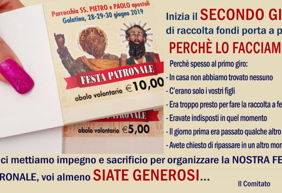 "C’è bisogno della generosità e della collaborazione di tutti"