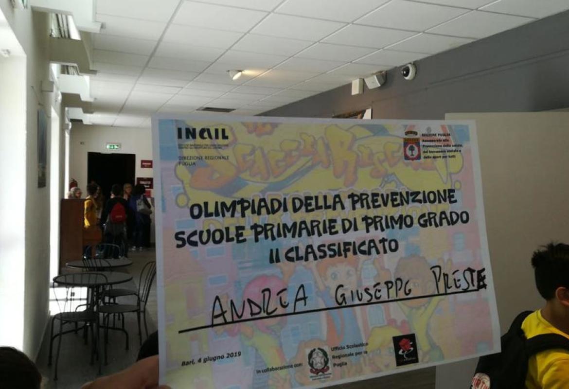 Giovane studente galatinese secondo fra “Gli ScacciaRischi&quot; a livello regionale