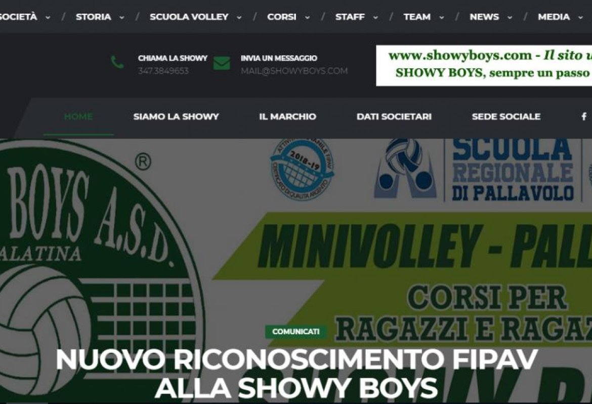 La Showy ha un nuovo sito web