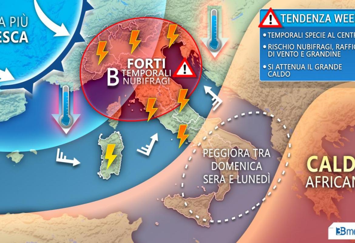 Nel weekend stop al grande caldo