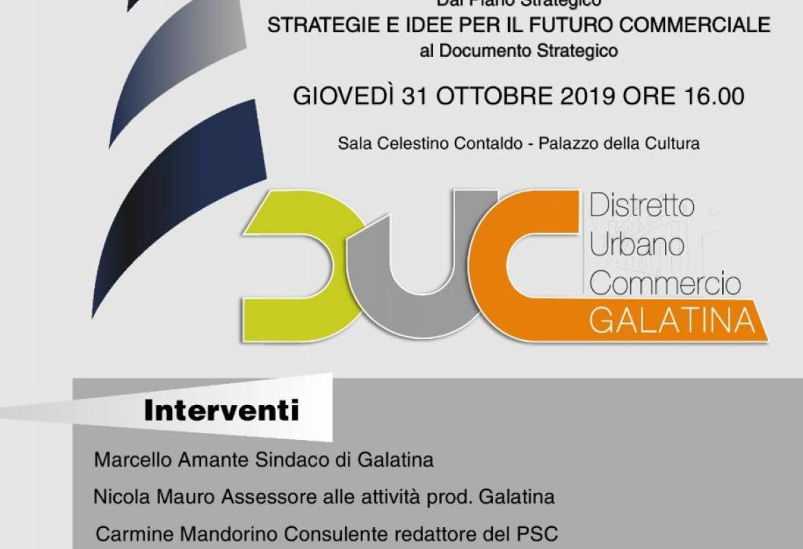 Un'assemblea per presentare il Piano Strategico del Commercio (PSC)
