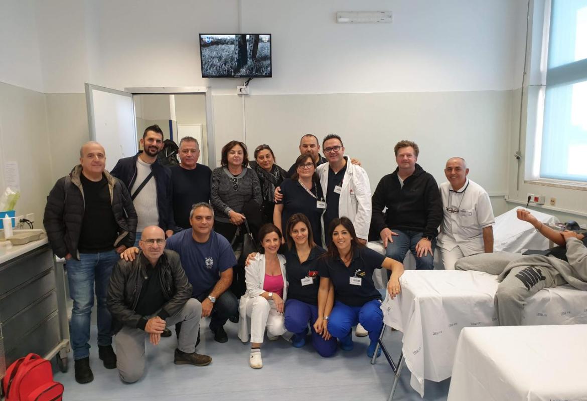 Poliziotti e donatori di sangue