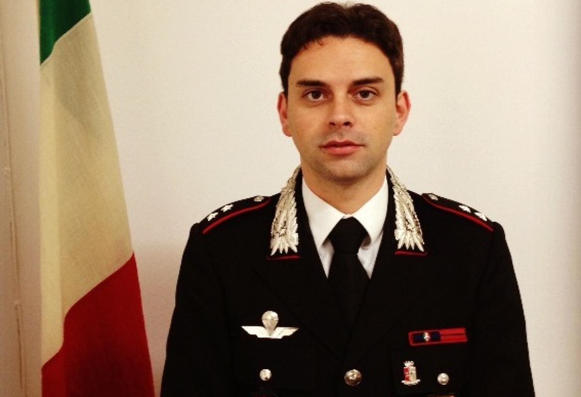 Il tenente Lorenzo Chiaretti al comando della prima sezione del nucleo investigativo dei Carabinieri di Caserta