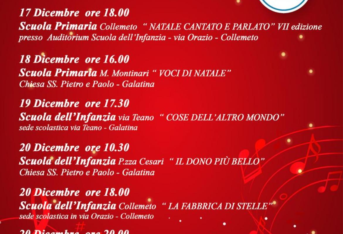 Polo 1 di Galatina, tutte le iniziative natalizie