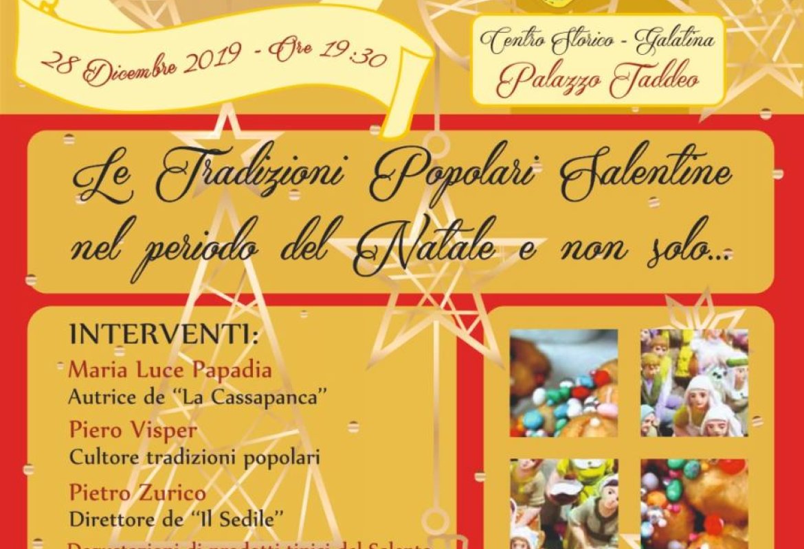 A Palazzo Taddeo per parlare di tradizioni galatinesi