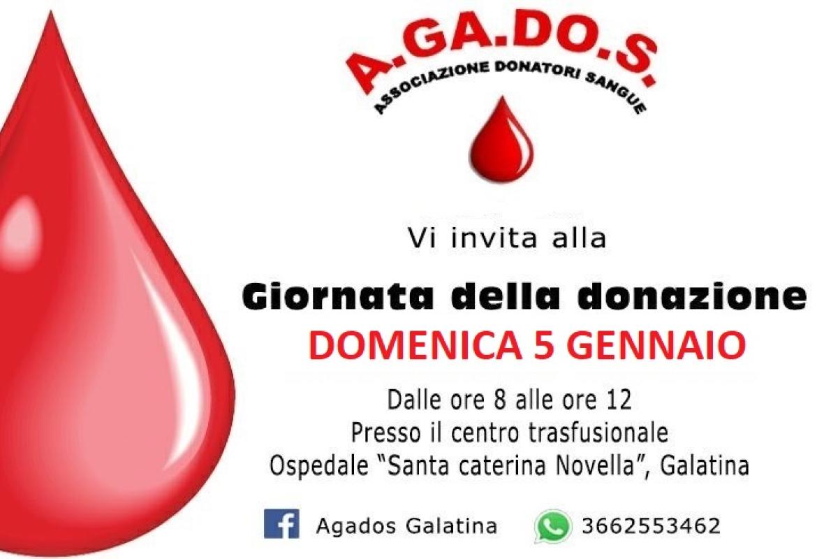 Domenica 5 Gennaio si dona “Una goccia di vita per la vita!" 