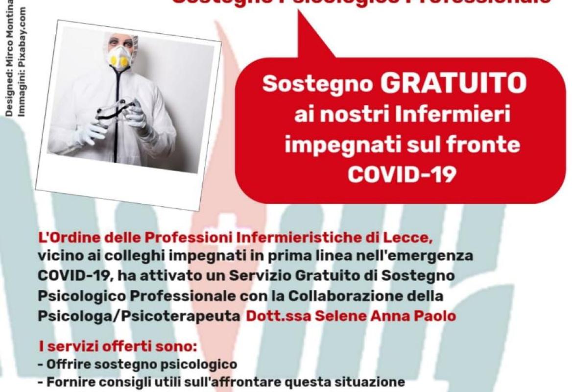 Sostegno psicologico gratuito per gli infermieri