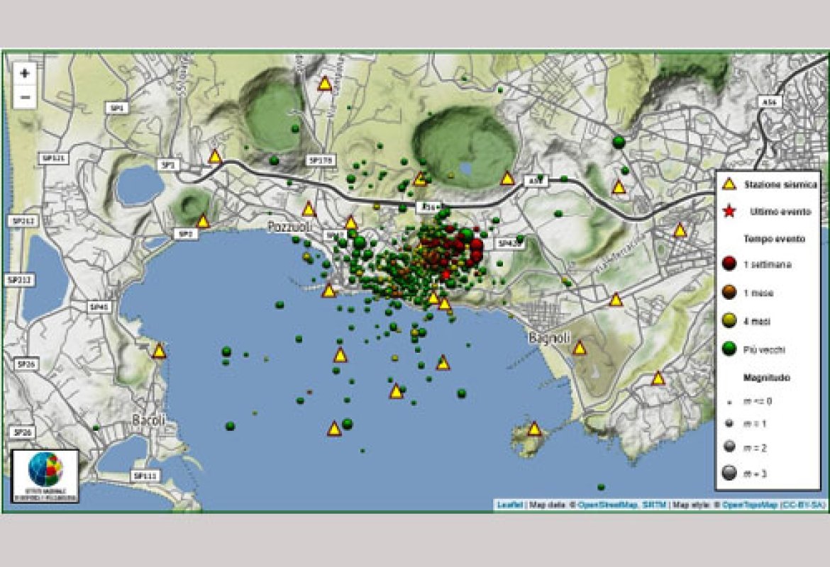 Uno sciame sismico nell'area flegrea