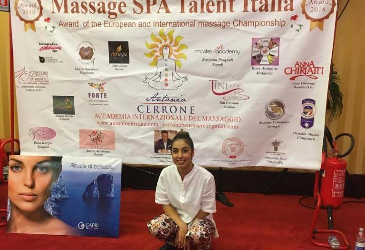 Letizia Margari nella finalissima dell'International Massage Battle. Ancora un like per sostenerla