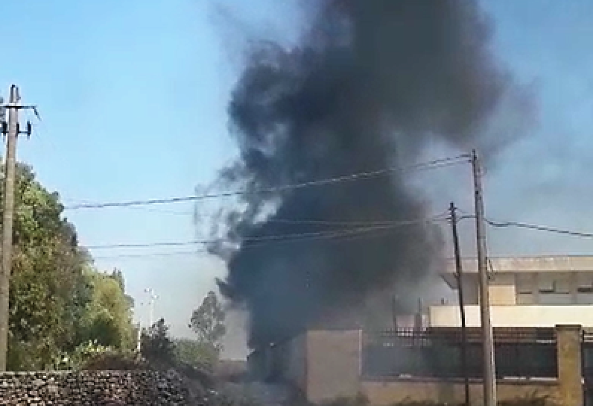 Nell'Ospedale di Galatina va a fuoco il deposito dei rifiuti