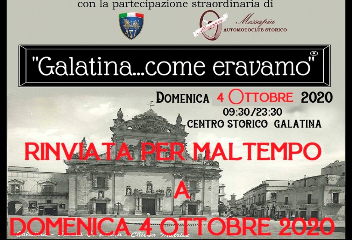Rinviata "Galatina... come eravamo 2020"