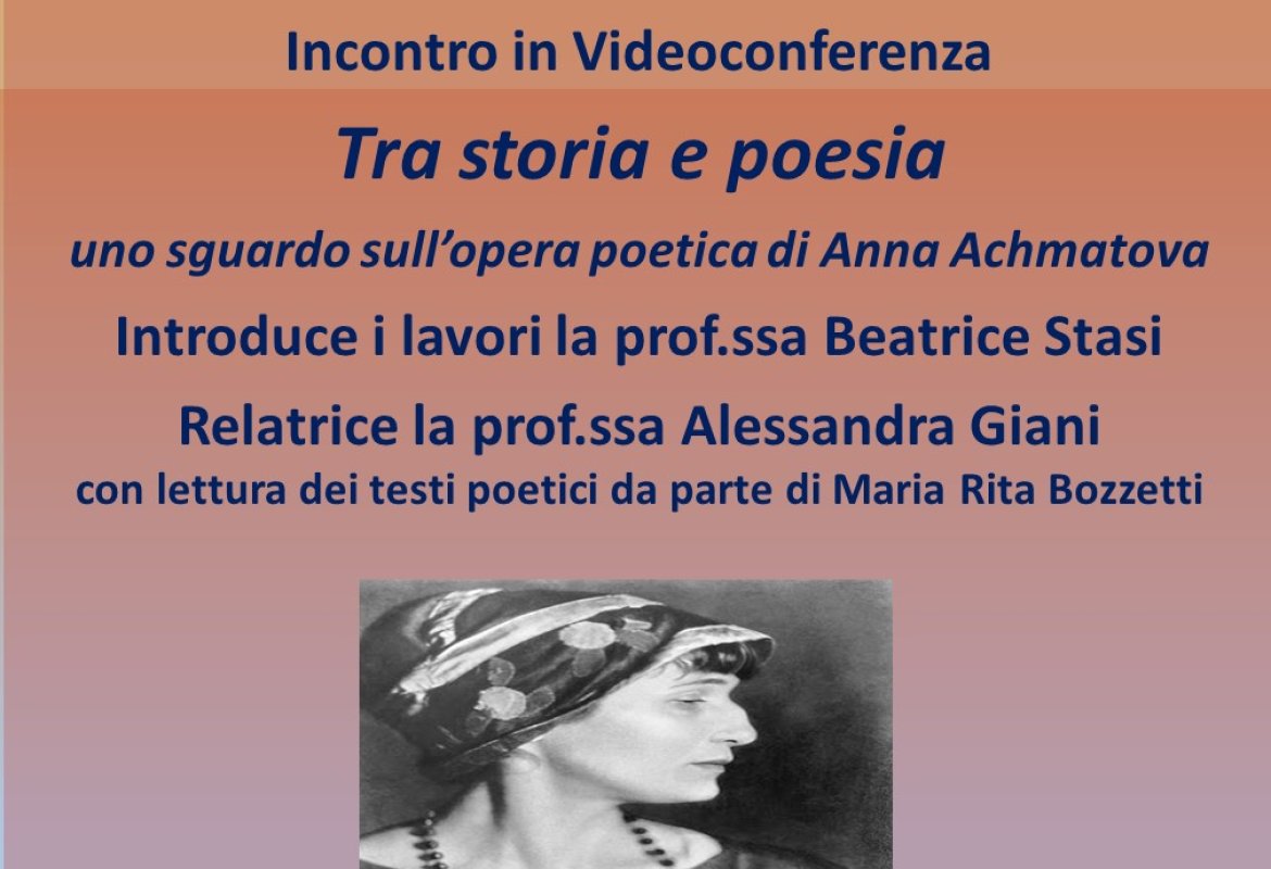 Alessandra Giani all'Università Popolare di Galatina in una video lezione su Anna Achmatova 