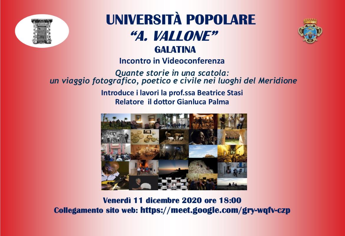 All'Università Popolare la videoconferenza di Gianluca Palma, custode della “Scatola di Latta”