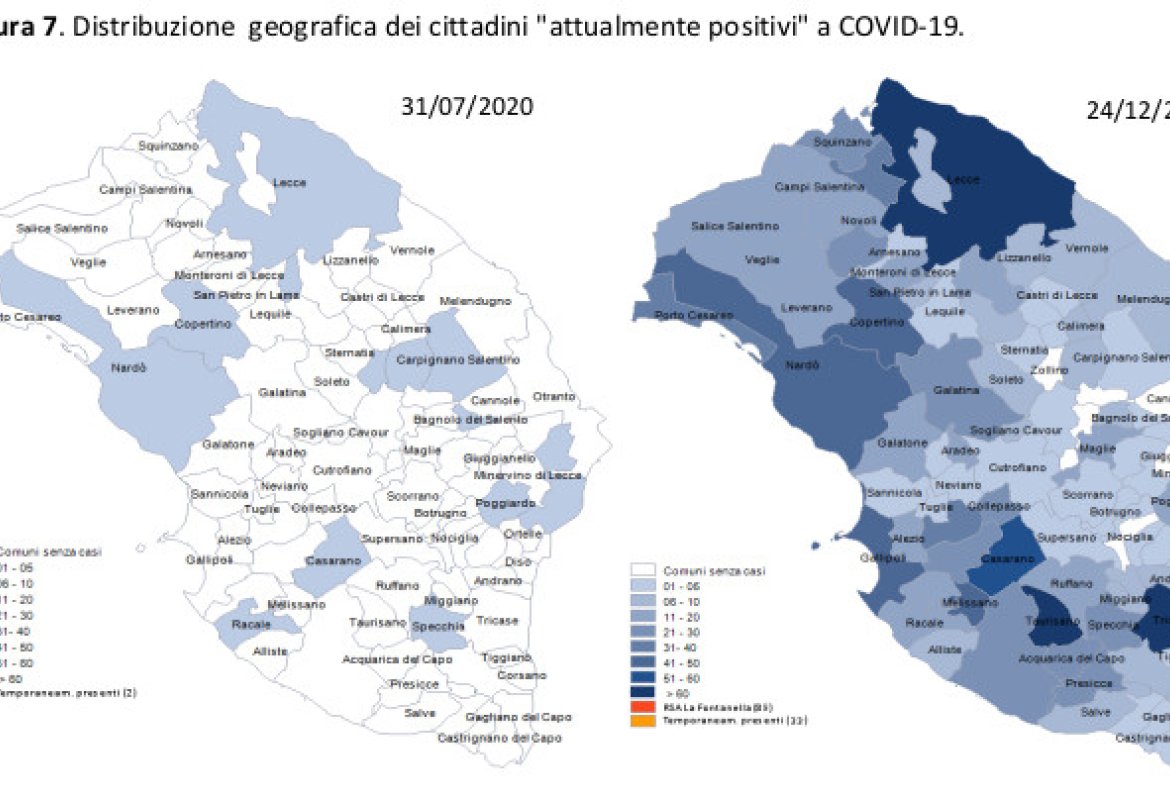 Covid-19. Sono 29 gli abitanti di Galatina attualmente contagiati