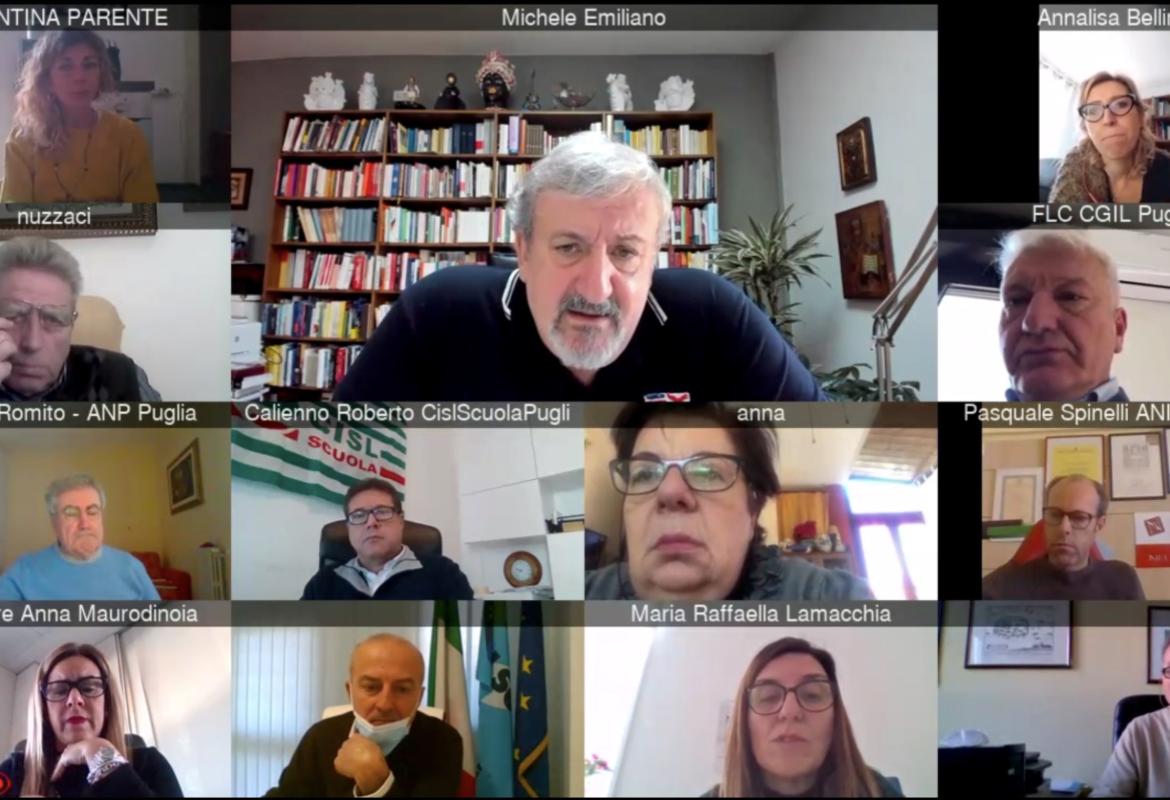 Regione Puglia, prorogata fino a sabato 16 gennaio l'ordinanza in vigore sulla scuola