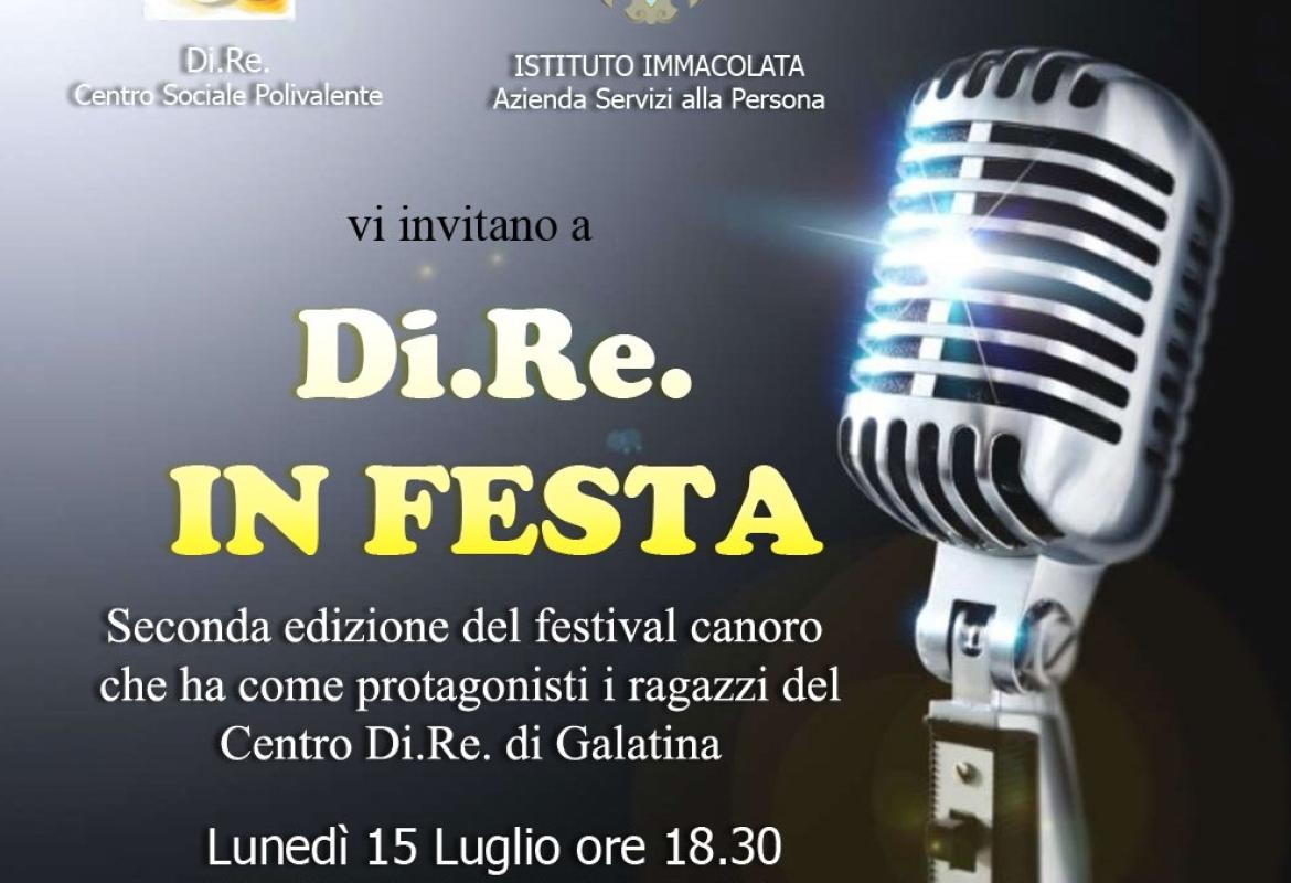 'Di.Re. in festa', il 15 al Palazzo della Cultura