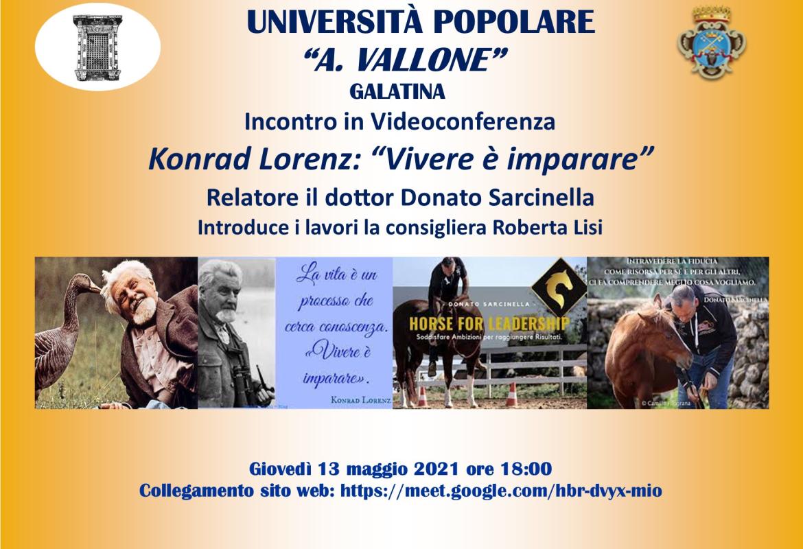“Konrad Lorenz: Vivere è imparare”