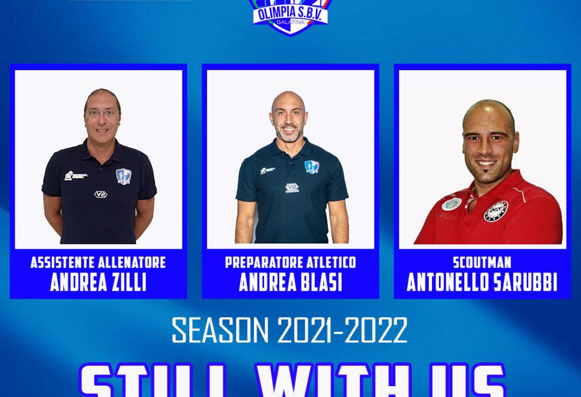 Riconfermato lo staff tecnico dell'Olimpia Sbv