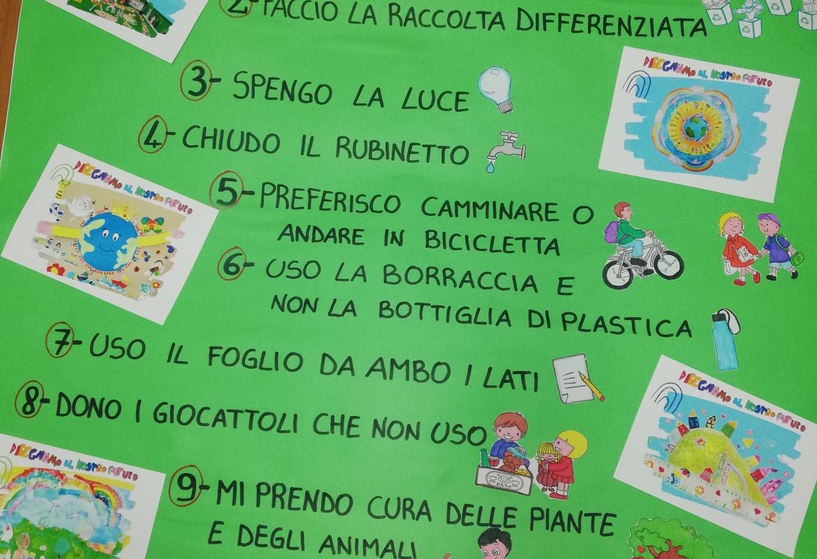"10 piccole cose per salvare la terra" e il Ministro Bianchi scrive alle bambine e ai bambini del Polo 3 di Galatina