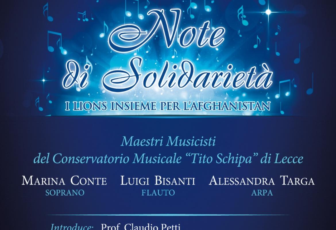 "Note di solidarietà. I Lions insieme per l'Afganistan"