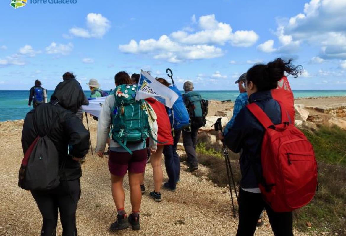 Sono giunti a Torre Guaceto i pellegrini di “Via Francigena - Road to Rome 2021. Start again!”