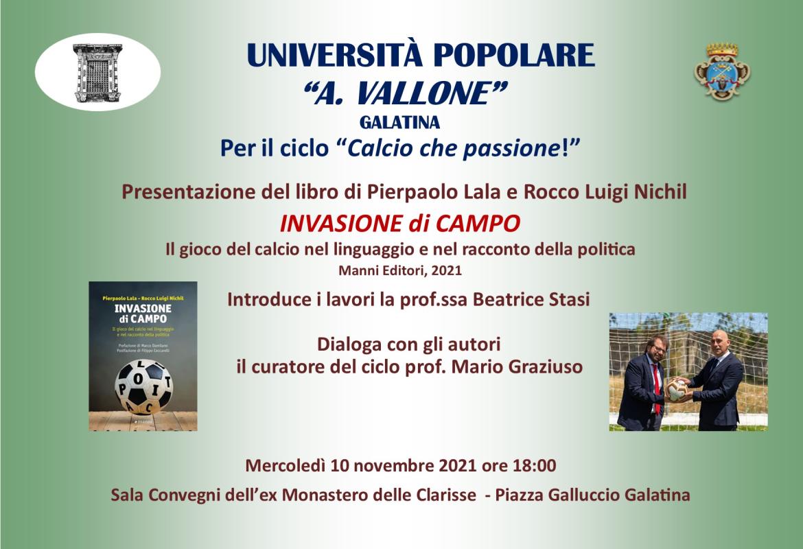 INVASIONE di CAMPO – il gioco del calcio nel linguaggio e nel racconto della politica 