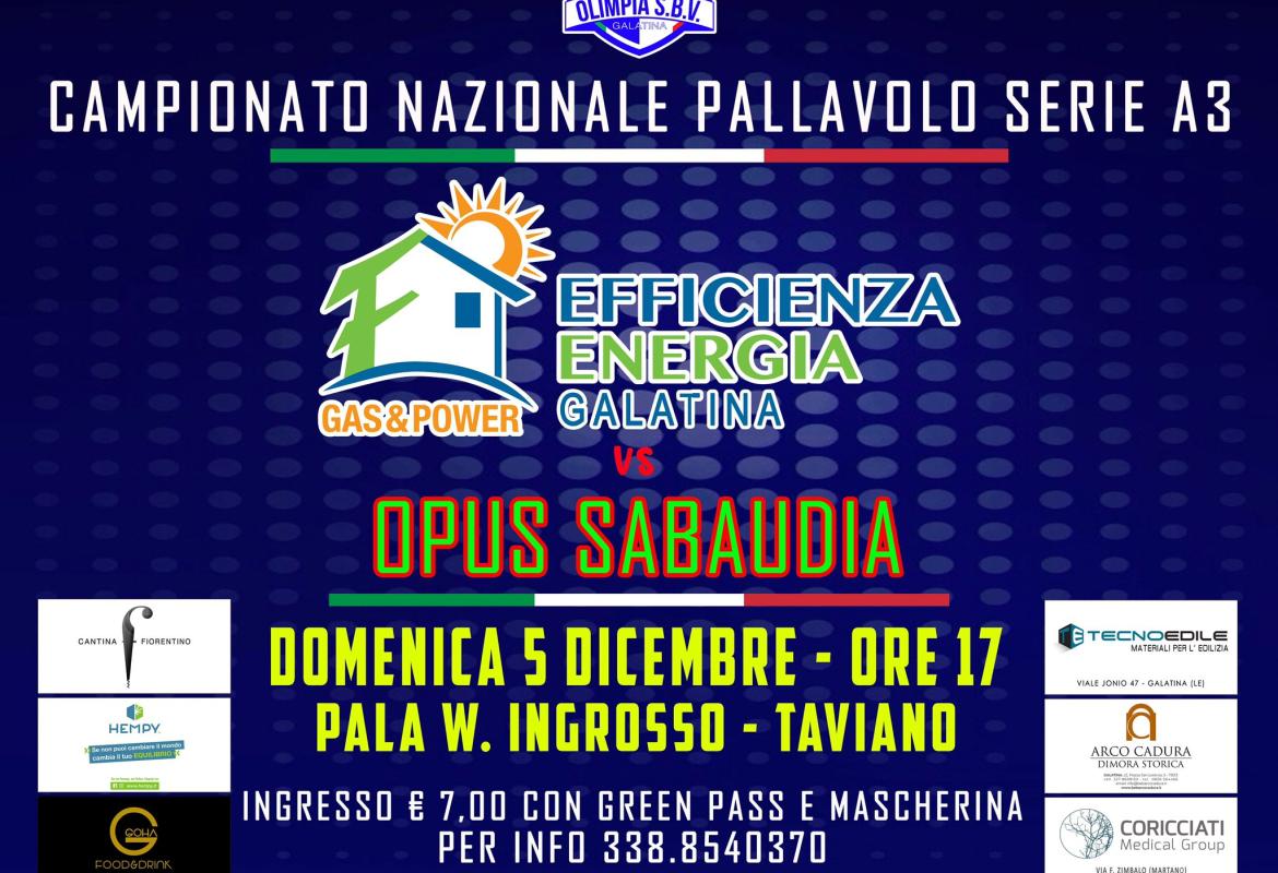 Efficienza Energia pronta ad affrontare con grinta l'Opus Sabaudia