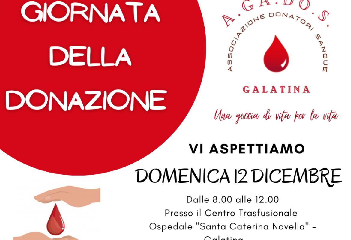 “Una goccia di vita per la vita!"