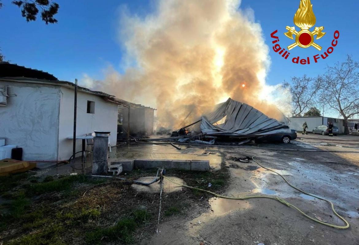 Fiamme nel Campo Panareo