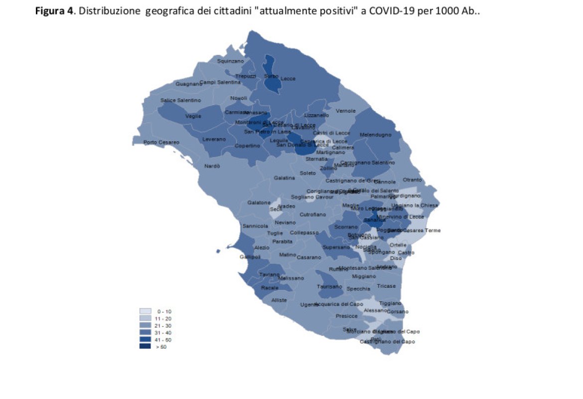 COVID-19. Cala leggermente il numero dei galatinesi attualmente positivi
