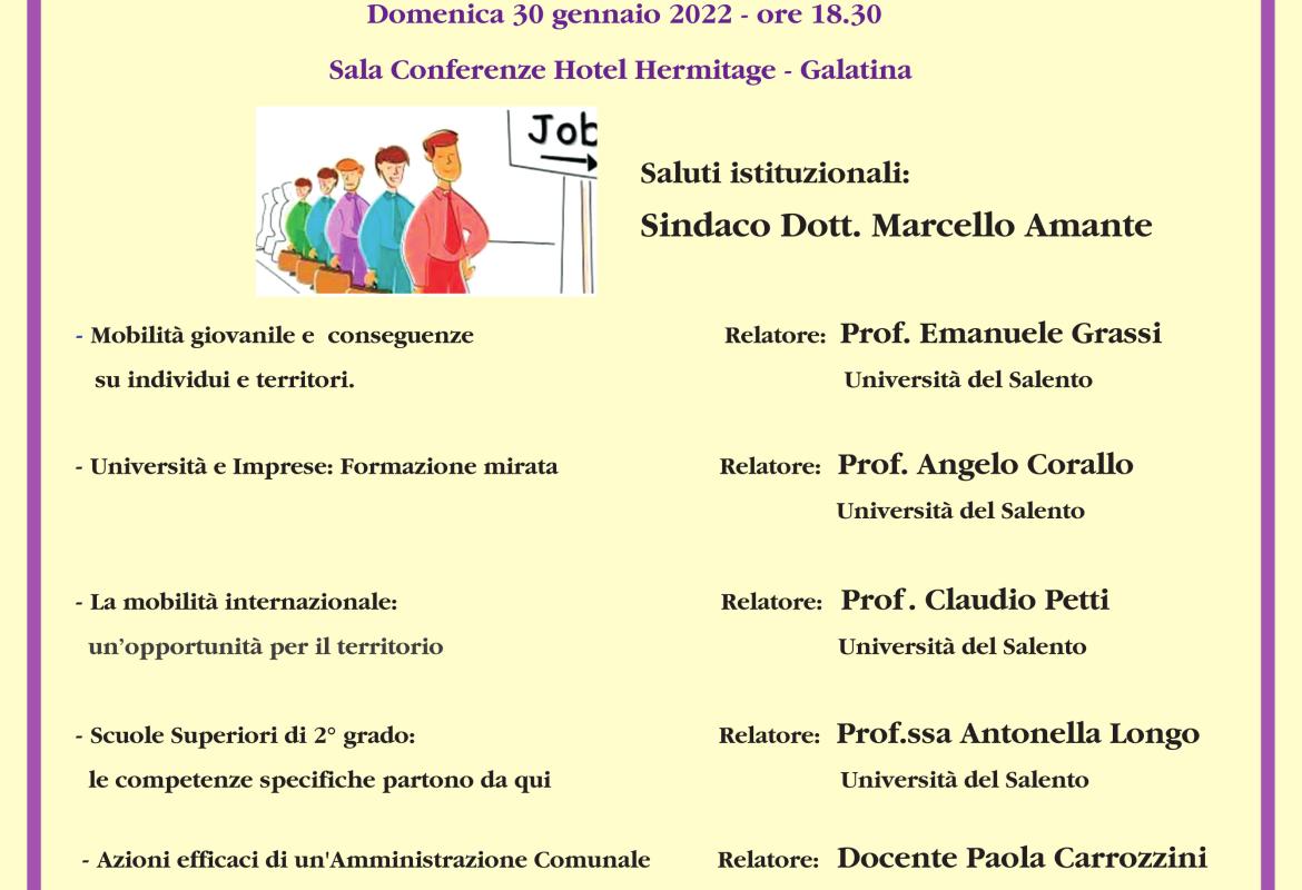 “L’Amministrazione Comunale: Ponte tra Scuole e Imprese” 