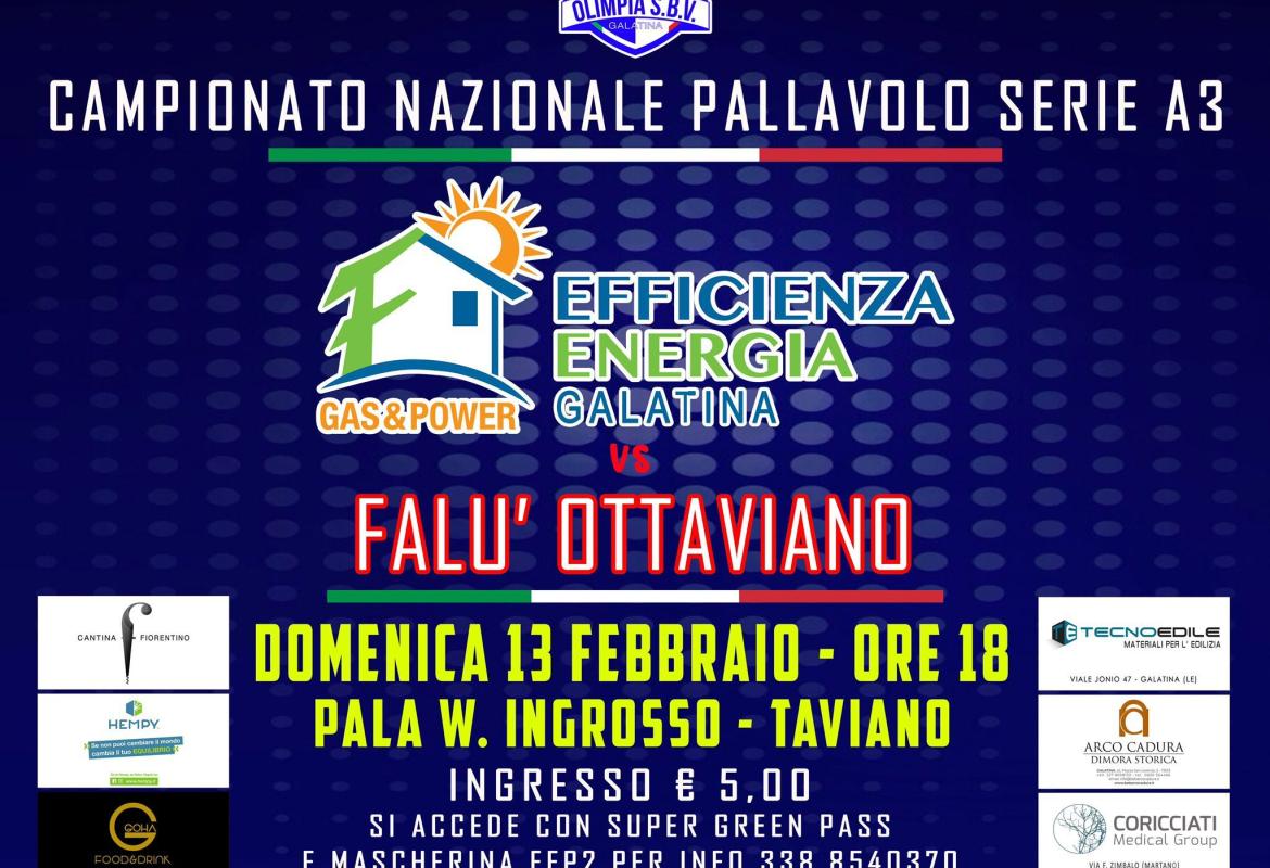 Efficienza Energia Galatina vs Falù Ottaviano, un'incontro che vale doppio