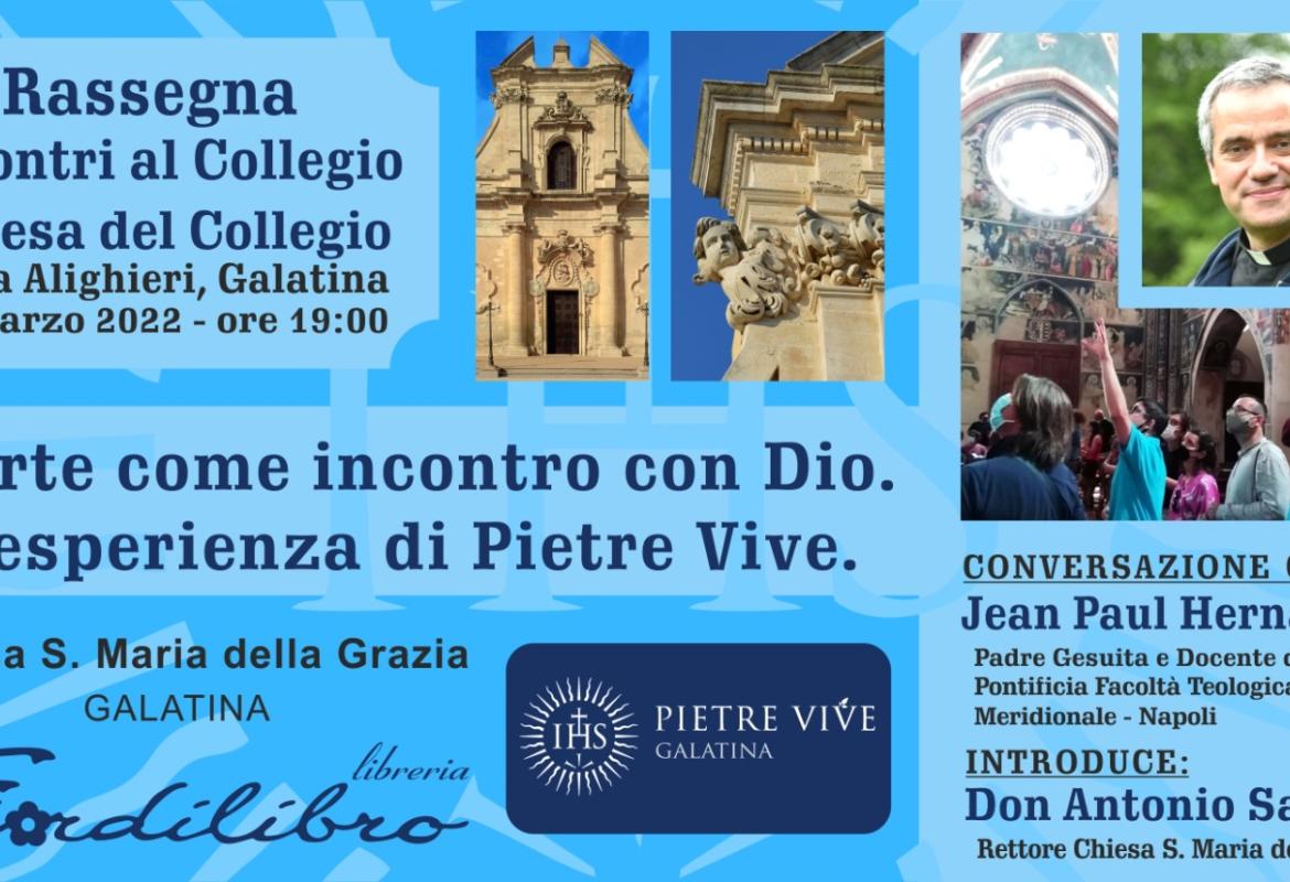”L’Arte come incontro con Dio. L’esperienza di Pietre Vive”