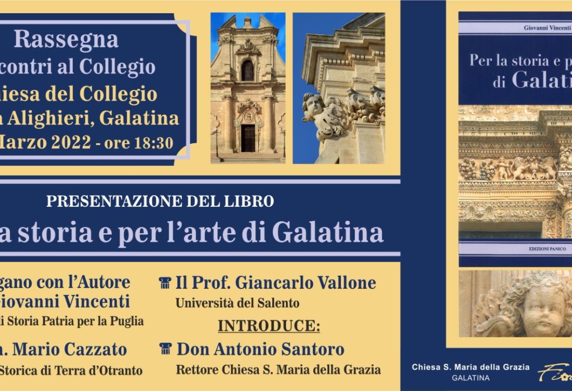 Giovanni Vincenti presenta “Per la storia e per l’arte di Galatina” 