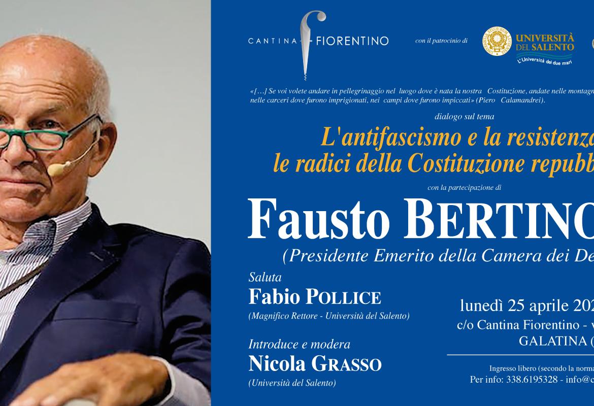Fausto Bertinotti a Galatina per parlare di Costituzione con Fabio Pollice e Nicola Grasso